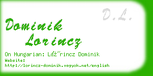 dominik lorincz business card